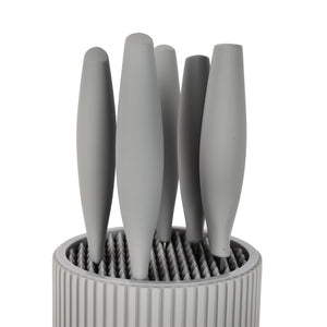 Royalford RF12116 6 Pcs Stainless Steel Knives Set with  Holder and Ergonomic PP Handles|  Extra-Sharp Blades for Vegetable, Meat and Fruit Cutting in Home Kitchen Use