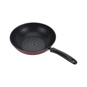 Royalford RF12121 28cm Non-Stick Carbon Steel Wok Pan |  Induction Compatible Base |  Riveted Handle |  Spiral Bottom for Even Heat Distribution | Dishwasher Safe Design