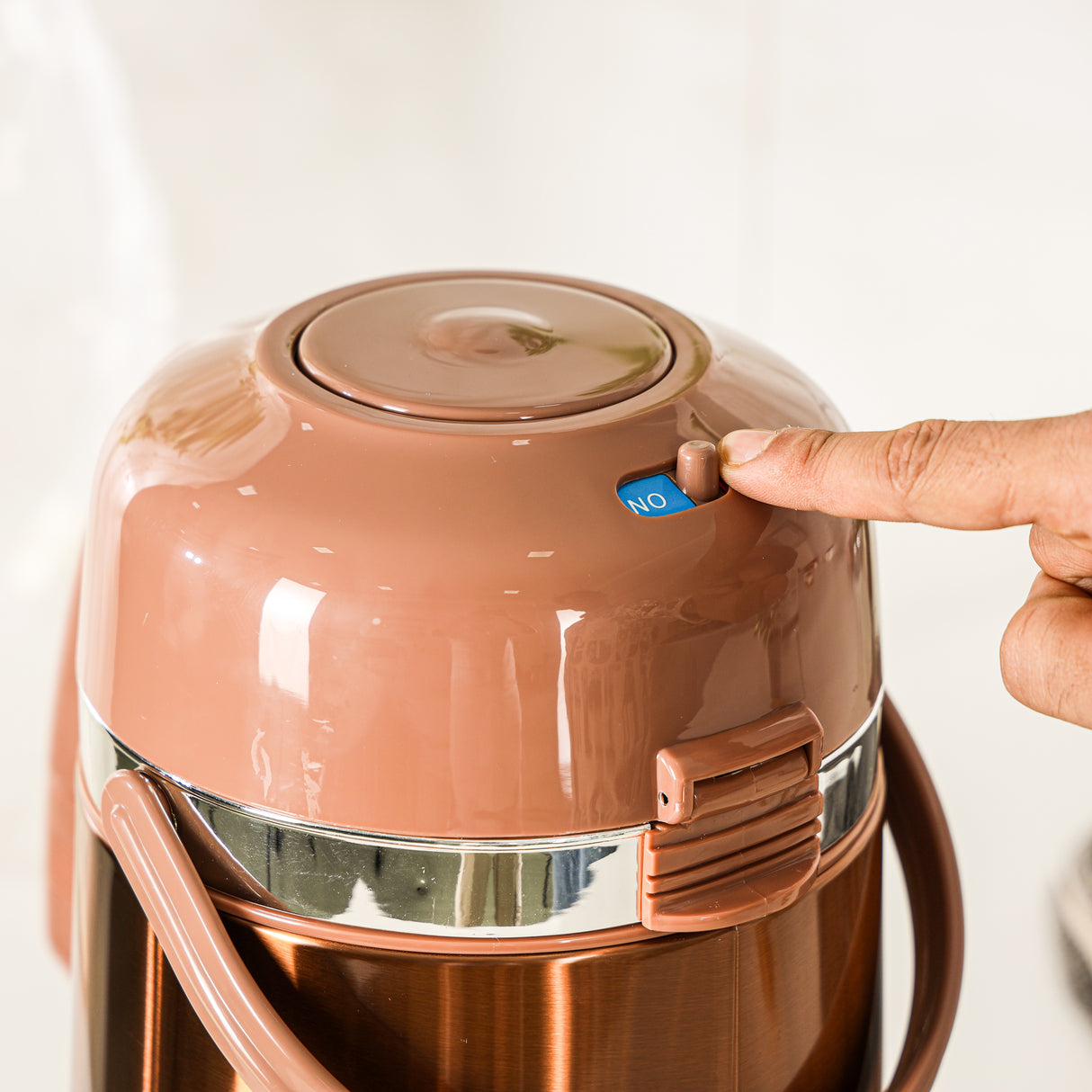 Royalford RF12132 Thermic Airpot Flask | 2.5 L Capacity | Double Wall with Glass Inner Lining | Keeps Beverages Hot & Cold for Long Hours | Easy to Use| Elegant Design
