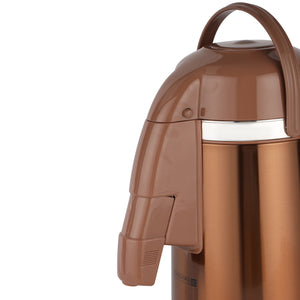 Royalford RF12133 Thermic Airpot Flask | 3.0L |Double Wall Vacuum Insulated Stainless Steel Air Pot | Pink Glass Inner | 360 Rotating Base | Long Heat Retention for Home