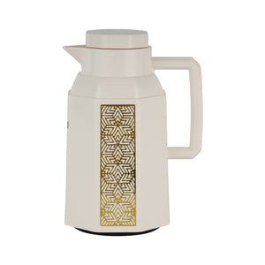 Royalford RF12136 Vacuum Flask | 1.0L | Durable Plastic Body | Hot & Cold Thermos | Asbestos Free| Pink Glass Inner | Leak Resistant Design for Home, Office & Travel Use