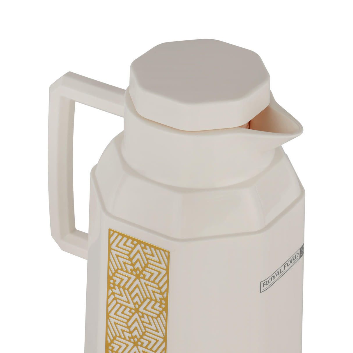 Royalford RF12136 Vacuum Flask | 1.0L | Durable Plastic Body | Hot & Cold Thermos | Asbestos Free| Pink Glass Inner | Leak Resistant Design for Home, Office & Travel Use