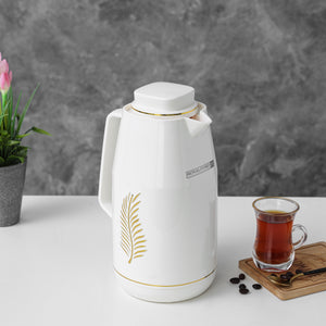 Royalford RF12144 Vacuum Flask |1.0L | Durable Plastic Body Hot Cold Thermos | Asbestos Free | Pink Glass Inner| Leak Resistant| Portable Design for Home Office Use Daily