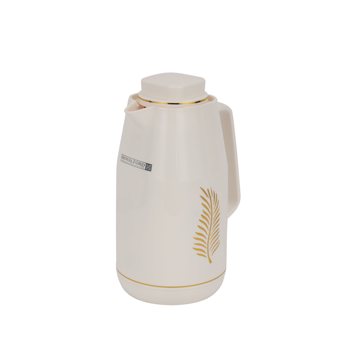 Royalford RF12144 Vacuum Flask |1.0L | Durable Plastic Body Hot Cold Thermos | Asbestos Free | Pink Glass Inner| Leak Resistant| Portable Design for Home Office Use Daily