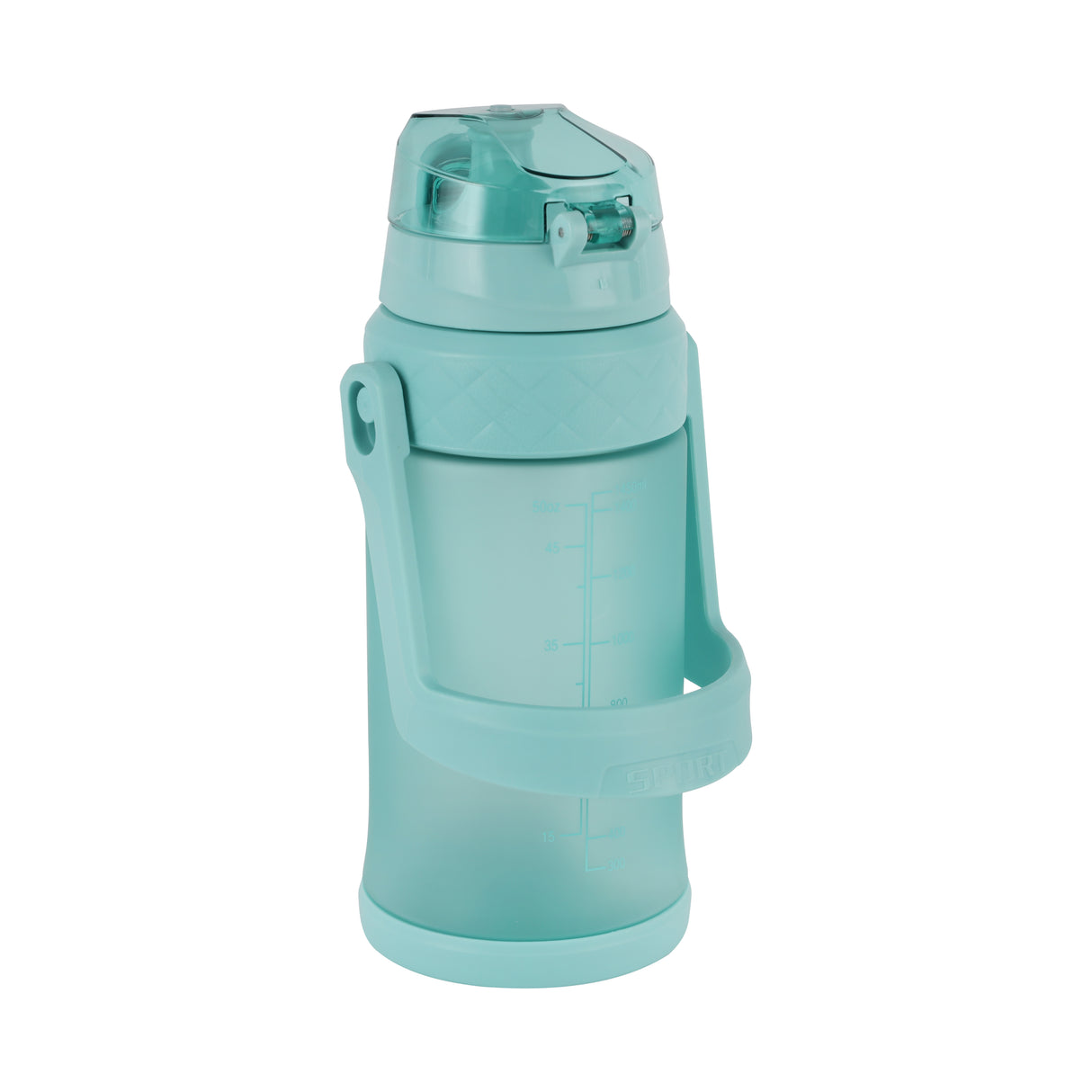 Royalford 1500 ml Water Bottle- RF12163/ Plastic Bottles with Flip Lid, Silicone Sipper and Straw, Strap, with Carry Handle/ Perfect for School, Office and Gym