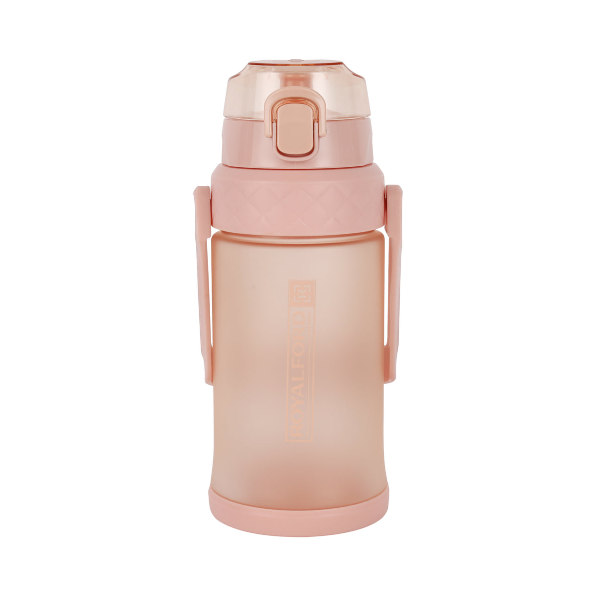 Royalford RF12163 1500ml Water Bottle with Silicone Sipper, Straw & Leak-Proof Flip Lid | Measurement Scale  | BPA-Free Design | Odour-Free and Easy-Grip Design