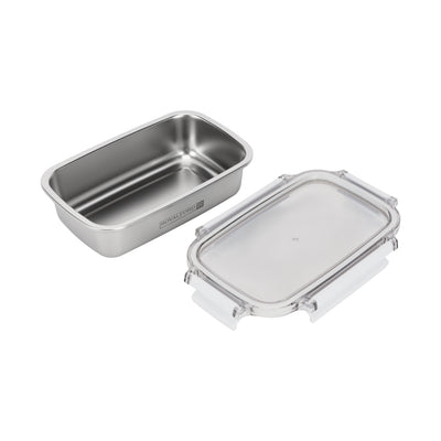 Royalford RF12171 600ML Stainless Steel Lunch Box | BPA Free Lid | 100% Airtight & Leak-Proof Design | Premium Food Grade Container for Office, School & Travel Use