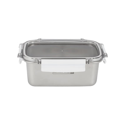 Royalford RF12172 1000ml Stainless Steel Lunch Box | BPA Free Lid | 100% Airtight & Leak-Proof Food Container | 4 Side Lock Clips  | Durable and  Hygienic Design