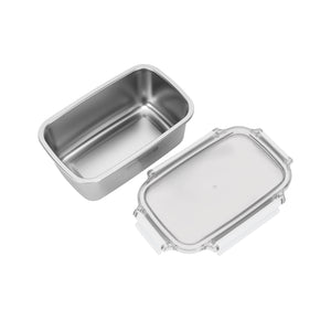 Royalford RF12172 1000ml Stainless Steel Lunch Box | BPA Free Lid | 100% Airtight & Leak-Proof Food Container | 4 Side Lock Clips  | Durable and  Hygienic Design