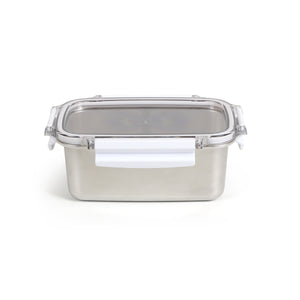 Royalford RF12172 1000ml Stainless Steel Lunch Box | BPA Free Lid | 100% Airtight & Leak-Proof Food Container | 4 Side Lock Clips  | Durable and  Hygienic Design