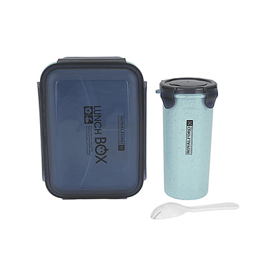 Royalford RF12177 Lunch Box with Water Bottle Set | 800ML Food Container + 500ML Bottle | BPA Free Airtight Leakproof Lunch Box with Spoon for School , Office & Travel
