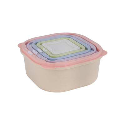 Royalford RF12180 5PCS Food Storage Containers Set | BPA Free Leak-Proof Plastic Boxes | Smart Lock Lids | Freezer & Dishwasher Safe,  Multi-Size Kitchen Storage Set