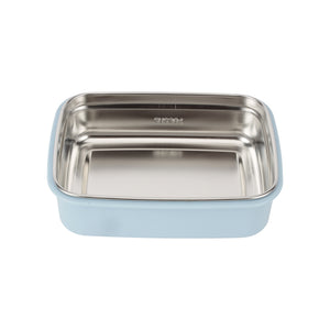Royalford RF12187 850ML Lunch Box with Stainless Steel Tray and Spoon | BPA Free Leak-Proof Food Container | 4-Side Lock Lid | Freezer Safe | Durable PPE Outer Body