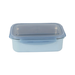 Royalford RF12187 850ML Lunch Box with Stainless Steel Tray and Spoon | BPA Free Leak-Proof Food Container | 4-Side Lock Lid | Freezer Safe | Durable PPE Outer Body