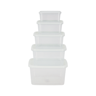 Royalford RF12188 5PCS BPA-Free Rectangular Food Storage Container Set |  Leakproof Lids | Fresh Food Storage and  Freezer Safe Kitchen Storage Boxes for Meal Prep