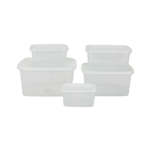 Royalford RF12188 5PCS BPA-Free Rectangular Food Storage Container Set |  Leakproof Lids | Fresh Food Storage and  Freezer Safe Kitchen Storage Boxes for Meal Prep