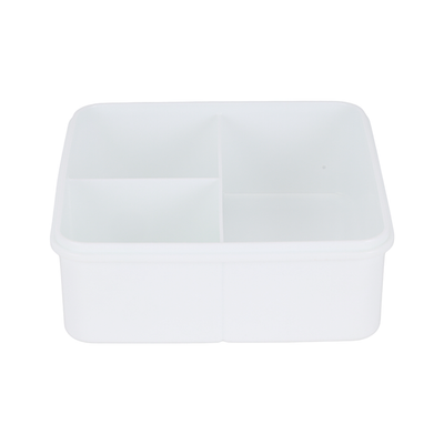 Royalford RF12193 Square Lunch Box 1200ml| Cutlery 3 Compartment Leak Proof BPA Free Food Grade PPE Freezer| Safe Durable Storage Container for Office School Travel Use|