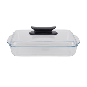 Royalford RF12194 Glass Baking Dish with Lid 3L | Tempered Glass Bake and Serve | Oven Dishwasher & Freezer Safe  | BPA and Lead Free |  Ideal for Baking & Serving