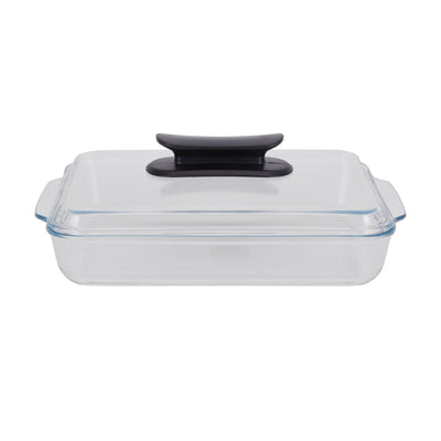 Royalford RF12194 Glass Baking Dish with Lid 3L | Tempered Glass Bake and Serve | Oven Dishwasher & Freezer Safe  | BPA and Lead Free |  Ideal for Baking & Serving