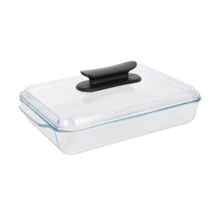Royalford RF12194 Glass Baking Dish with Lid 3L | Tempered Glass Bake and Serve | Oven Dishwasher & Freezer Safe  | BPA and Lead Free |  Ideal for Baking & Serving