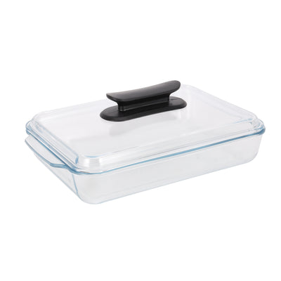 Royalford RF12194 Glass Baking Dish with Lid 3L | Tempered Glass Bake and Serve | Oven Dishwasher & Freezer Safe  | BPA and Lead Free |  Ideal for Baking & Serving