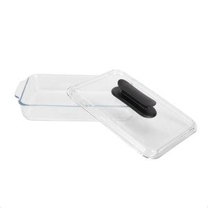 Royalford RF12194 Glass Baking Dish with Lid 3L | Tempered Glass Bake and Serve | Oven Dishwasher & Freezer Safe  | BPA and Lead Free |  Ideal for Baking & Serving