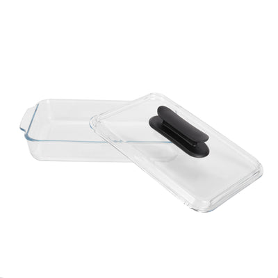 Royalford RF12194 Glass Baking Dish with Lid 3L | Tempered Glass Bake and Serve | Oven Dishwasher & Freezer Safe  | BPA and Lead Free |  Ideal for Baking & Serving