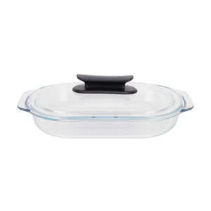 Royalford RF12195 Glass Baking Dish with Lid 3L | Tempered Glass Bake n Serve | Oven Dishwasher & Freezer Safe | BPA & Lead Free |  Ideal for Baking Serving & Storage