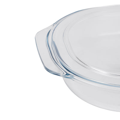 Royalford RF12195 Glass Baking Dish with Lid 3L | Tempered Glass Bake n Serve | Oven Dishwasher & Freezer Safe | BPA & Lead Free |  Ideal for Baking Serving & Storage