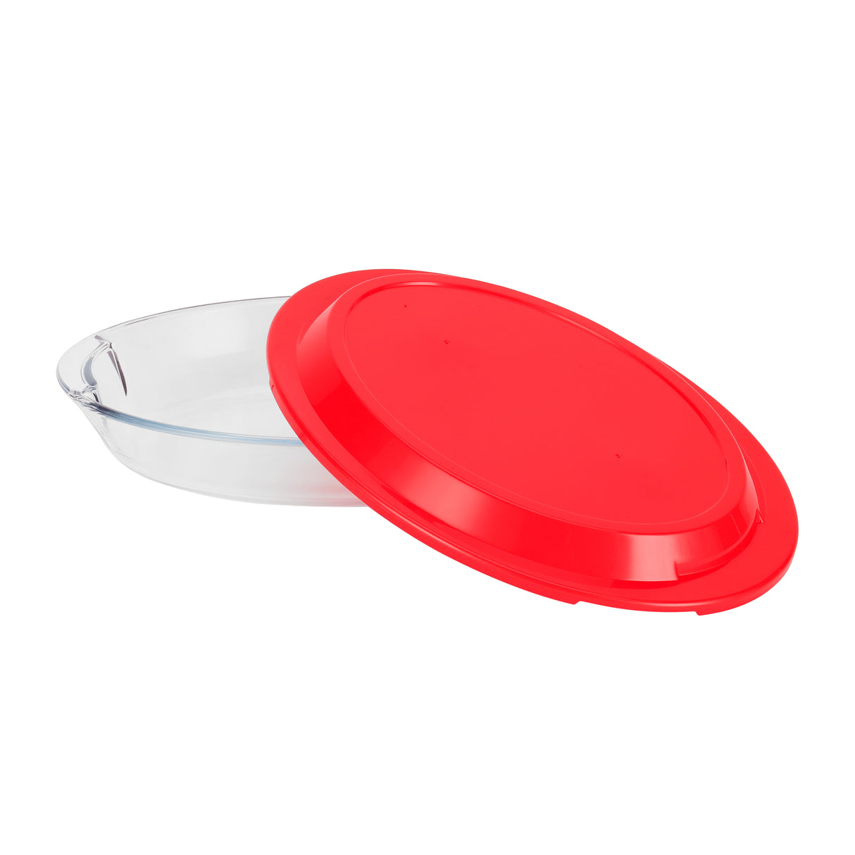 Royalford RF12197 2.2L Glass Baking Dish with Lid | Tempered Oven Safe Casserole | BPA & Lead Free | Dishwasher & Freezer Safe | Bake and Serve Dish with Handles