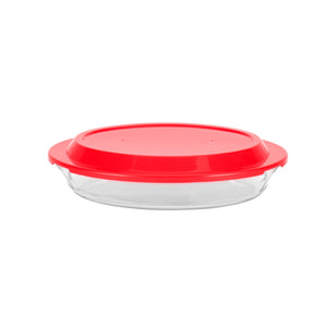 Royalford RF12198 1.4L Glass Baking Dish with Lid | Tempered Glass Bake & Serve Casserole | Oven Safe, Freezer Safe (-10°C), Dishwasher Safe | BPA Free & Lead Free