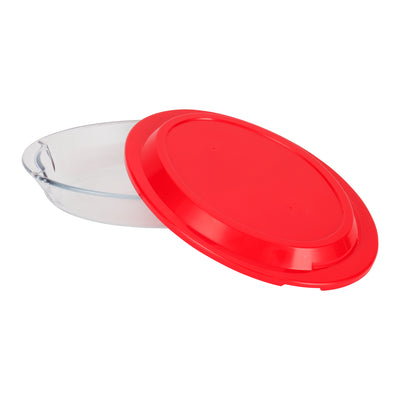 Royalford RF12198 1.4L Glass Baking Dish with Lid | Tempered Glass Bake & Serve Casserole | Oven Safe, Freezer Safe (-10°C), Dishwasher Safe | BPA Free & Lead Free