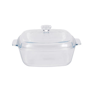 Royalford RF12200 1.5L Glass Baking Dish with Lid | Tempered BPA Free & Lead Free, Oven Safe, Freezer Safe, Dishwasher Safe Bake n Serve Casserole for Cooking & Storage