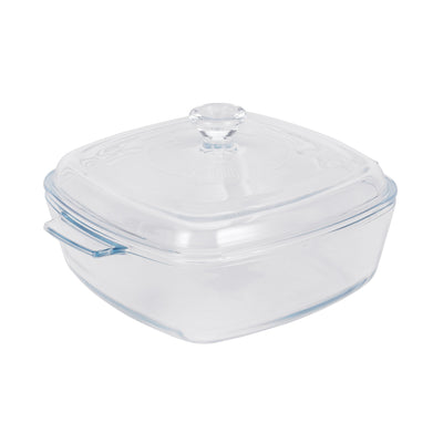 Royalford RF12200 1.5L Glass Baking Dish with Lid | Tempered BPA Free & Lead Free, Oven Safe, Freezer Safe, Dishwasher Safe Bake n Serve Casserole for Cooking & Storage
