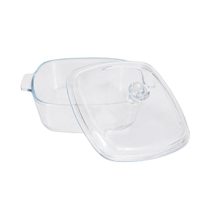 Royalford RF12200 1.5L Glass Baking Dish with Lid | Tempered BPA Free & Lead Free, Oven Safe, Freezer Safe, Dishwasher Safe Bake n Serve Casserole for Cooking & Storage