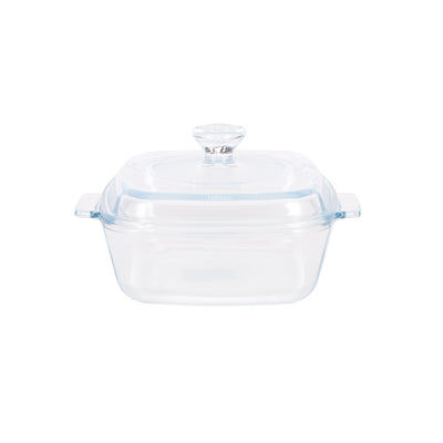 Royalford RF12201 0.8L Tempered Glass Baking Dish with Lid | BPA & Lead Free Bake and Serve Casserole | Oven, Microwave, Freezer & Dishwasher Safe Clear Glass Cookware