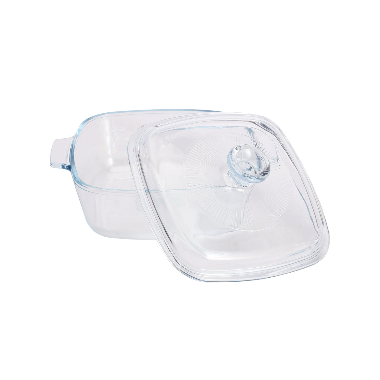 Royalford RF12201 0.8L Tempered Glass Baking Dish with Lid | BPA & Lead Free Bake and Serve Casserole | Oven, Microwave, Freezer & Dishwasher Safe Clear Glass Cookware