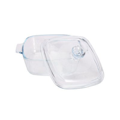 Royalford RF12201 0.8L Tempered Glass Baking Dish with Lid | BPA & Lead Free Bake and Serve Casserole | Oven, Microwave, Freezer & Dishwasher Safe Clear Glass Cookware