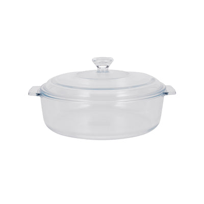 Royalford RF12202 1.7L Glass Baking Dish with Lid | Tempered BPA Free & Lead Free | Oven Safe, Freezer Safe, Dishwasher Safe Bake n Serve Casserole for Cooking & Serving