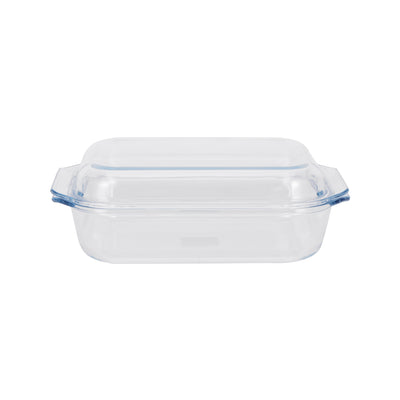 Royalford RF12203 2.1L Glass Baking Dish with Lid | Premium Tempered Glass Bake n’ Serve | Oven, Dishwasher & Freezer Safe up to -10°C | BPA & Lead Free Cookware
