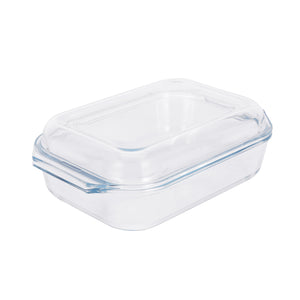 Royalford RF12203 2.1L Glass Baking Dish with Lid | Premium Tempered Glass Bake n’ Serve | Oven, Dishwasher & Freezer Safe up to -10°C | BPA & Lead Free Cookware