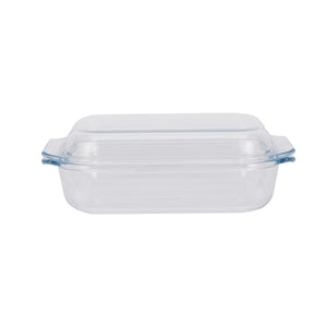 Royalford RF12204 Glass Baking Dish with Lid 1.35L| Tempered Oven Safe Bakeware | Durable BPA Free , Lead Free Glass Casserole  | Perfect for Baking, Serving & Storage