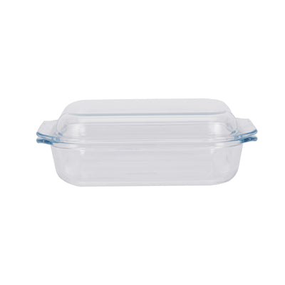 Royalford RF12204 Glass Baking Dish with Lid 1.35L| Tempered Oven Safe Bakeware | Durable BPA Free , Lead Free Glass Casserole  | Perfect for Baking, Serving & Storage