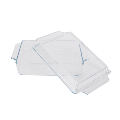 Royalford RF12205 Glass Baking Dish with Lid 2.0L| Tempered Oven Safe Bakeware | Durable BPA Free, Lead Free Glass Casserole Dish | Perfect for Baking, Serving & Storage