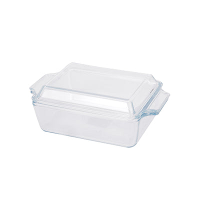 Royalford RF12207 1.0L Tempered Glass Baking Dish with Lid  | Oven,  Microwave & Freezer Safe Casserole |  BPA & Lead Free Durable Bake and Serve Glass Cookware