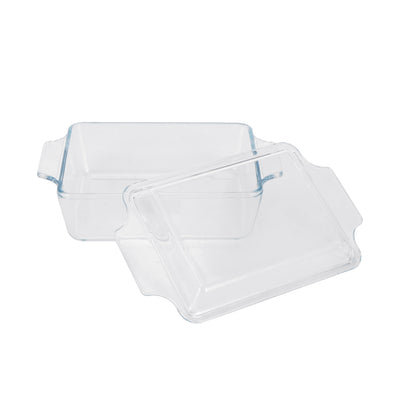 Royalford RF12207 1.0L Tempered Glass Baking Dish with Lid  | Oven,  Microwave & Freezer Safe Casserole |  BPA & Lead Free Durable Bake and Serve Glass Cookware
