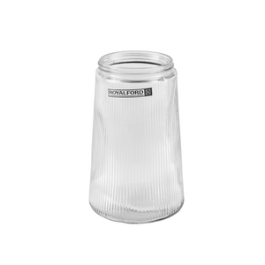 Royalford RF12208 5PC Water Jug & Cups Set | 1200ml Glass Jug and 4x250ml Cups | BPA Free Lead-Free Soda Lime Glass | Heat & Scratch Resistant Beverage Serving Set
