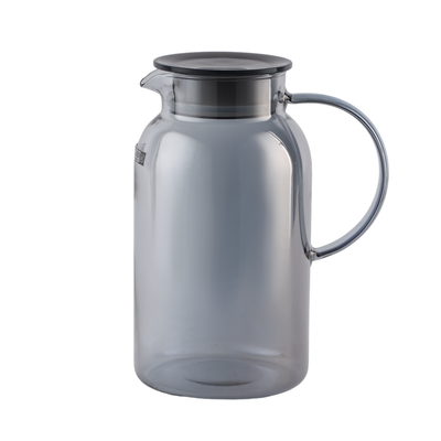 Royalford RF12210 5PC Glass Water Jug & Cups Set with 1800ml Borosilicate Jug | 4 x 260ml Glasses | BPA Free | Heat & Scratch Resistant | Leak Proof Lid | Freezer Safe