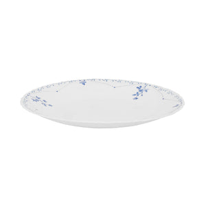 Royalford RF12214 10.5" opalware dinner plate| lightweight and chip-resistant with elegant floral design| microwave and dishwasher safe, ideal for serving meals|