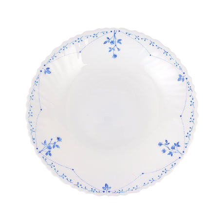 Royalford RF12216 Opalware Soup Plate | 8.5 Inch Lightweight Chip Resistant White Soup Bowl |  Microwave & Dishwasher Safe| Dinnerware for Everyday Dining & Serving Use